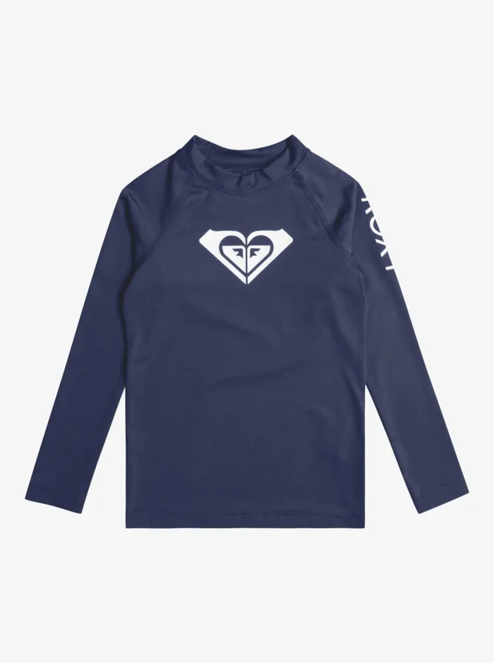 Roxy Swim Girl039s 27 Whole Hearted Long Sleeve UPF 50 Rashguard Mood Indigo 8211 Women Roxy Swim Girl039s 27 Whole Hearted Long Sleeve UPF 50 Rashguard Mood Indigo 8211 Women