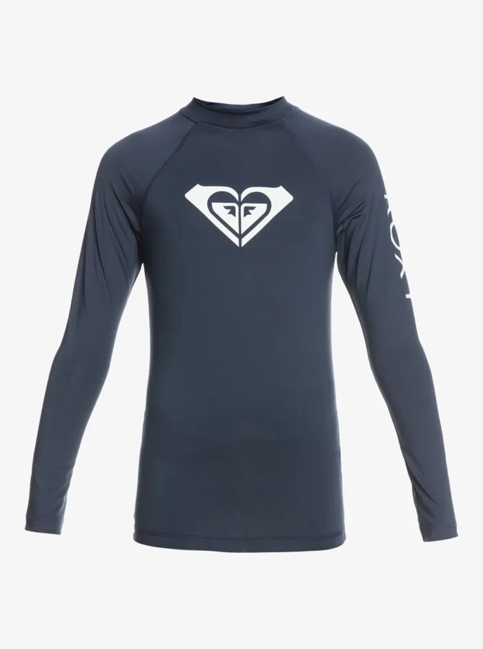 Roxy Swim Girl039s 716 Whole Hearted Long Sleeve UPF 50 Rashguard Mood Indigo 8211 Women Roxy Swim Girl039s 716 Whole Hearted Long Sleeve UPF 50 Rashguard Mood Indigo 8211 Women