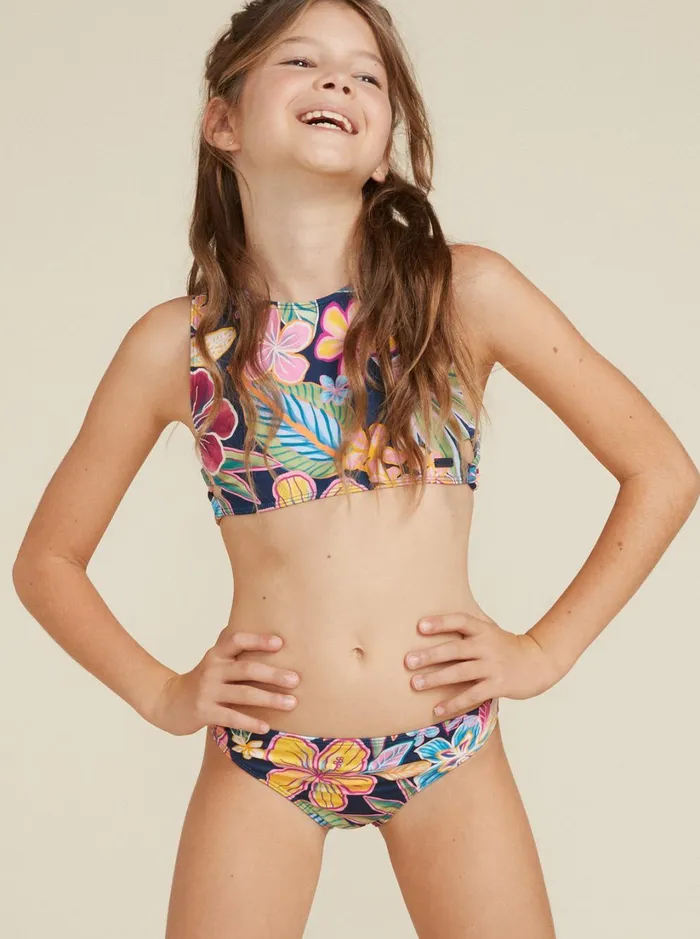 Roxy Swim Girls039 716 Paradise Trip Two Piece Crop Top Bikini Set Mood Indigotrue Paradise 8211 Women Roxy Swim Girls039 716 Paradise Trip Two Piece Crop Top Bikini Set Mood Indigotrue Paradise 8211 Women