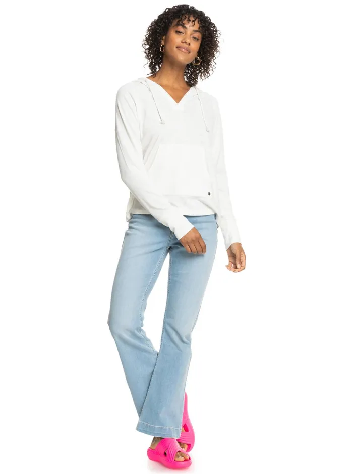 Roxy Tops Destination Surf Hoodie Snow White 8211 Women