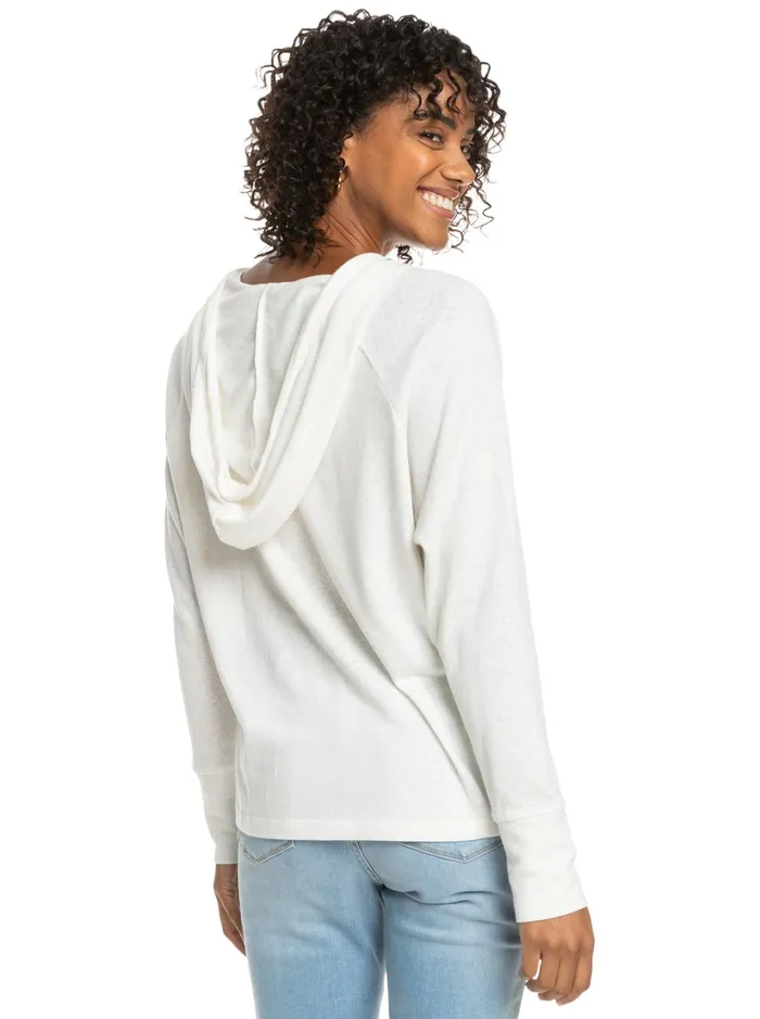 Roxy Tops Destination Surf Hoodie Snow White 8211 Women