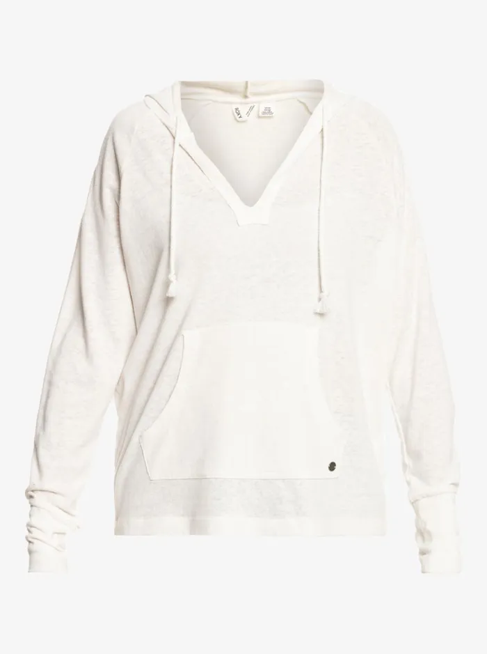 Roxy Tops Destination Surf Hoodie Snow White 8211 Women
