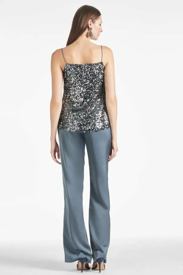 Sachin and Babi Tuxedo Sequin Alli Pant 8211 Gunmetal Gunmetal Women Pants and Jumpsuits