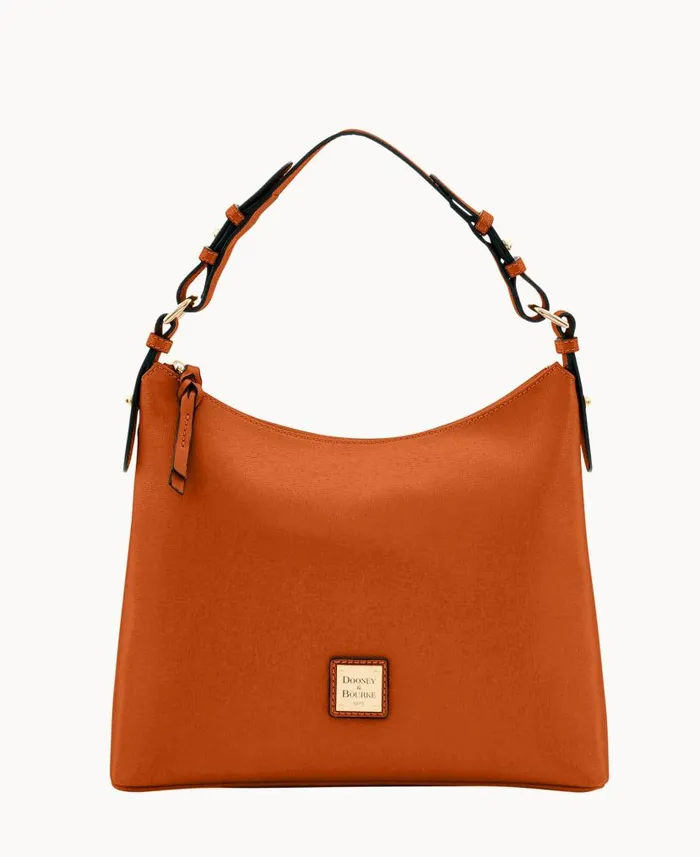 Saffiano Hobo Natural Woman Dooney and Bourke Shoulder Bags