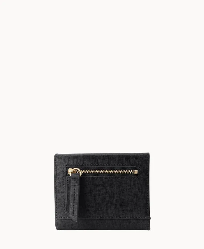 Saffiano Small Flap Credit Card Wallet Black ManWoman Dooney and Bourke Wallets Saffiano Small Flap Credit Card Wallet Black ManWoman Dooney and Bourke Wallets