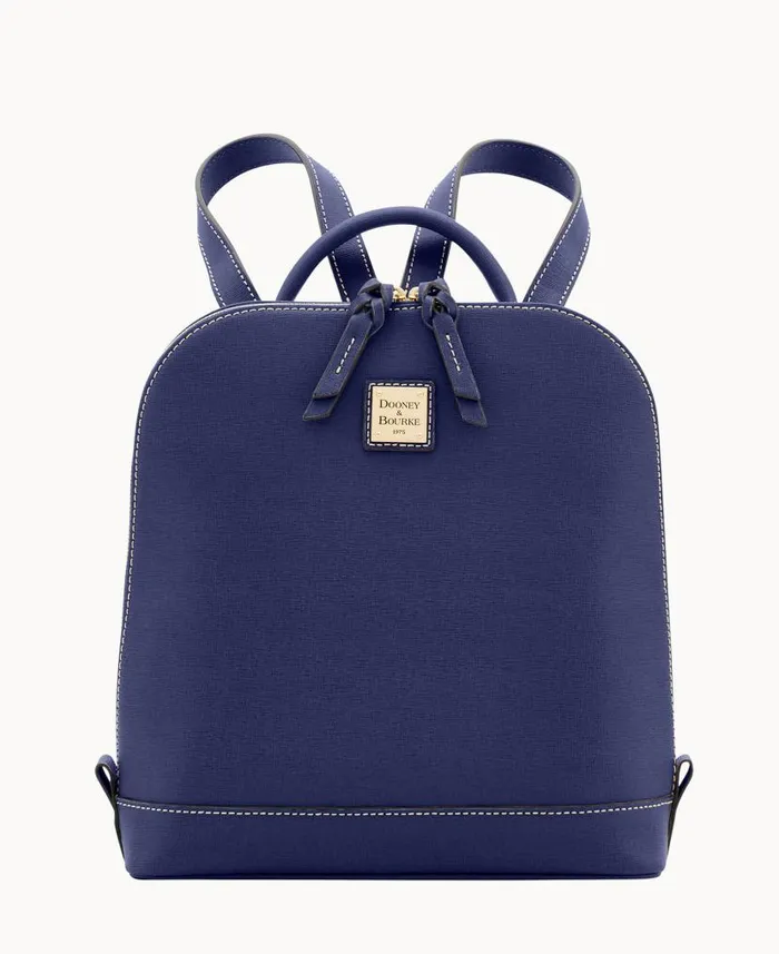 Saffiano Zip Pod Backpack Marine Woman Dooney and Bourke Backpacks