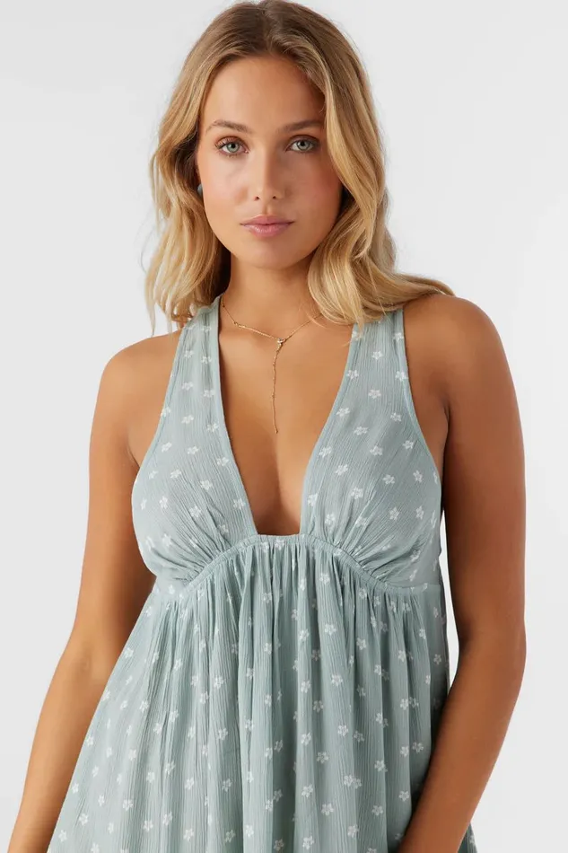 SALTWATER ESSENTIALS SARAH PRINTED DRESS Silver Blue Women O039NEILL Swim