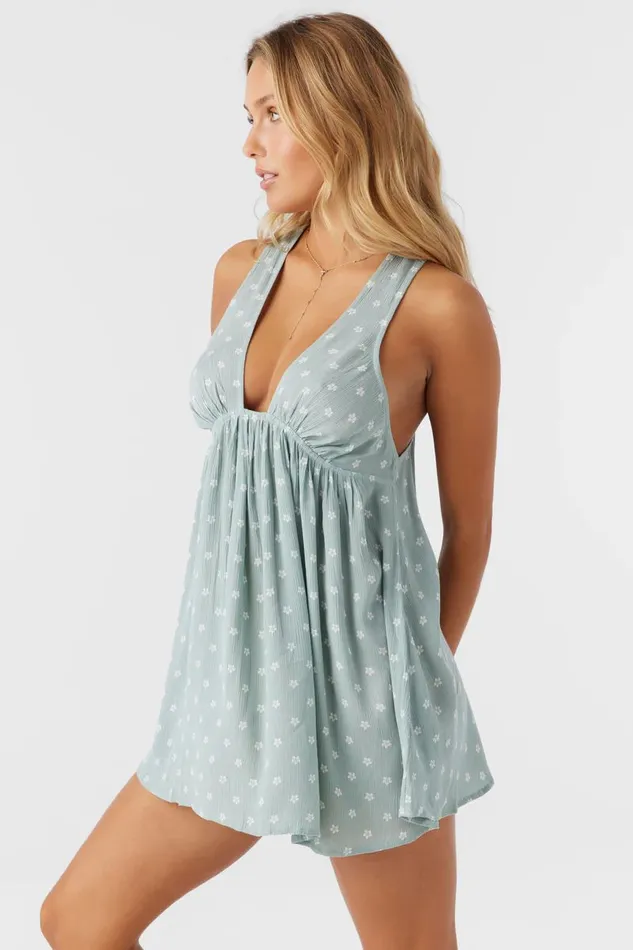 SALTWATER ESSENTIALS SARAH PRINTED DRESS Silver Blue Women O039NEILL Swim