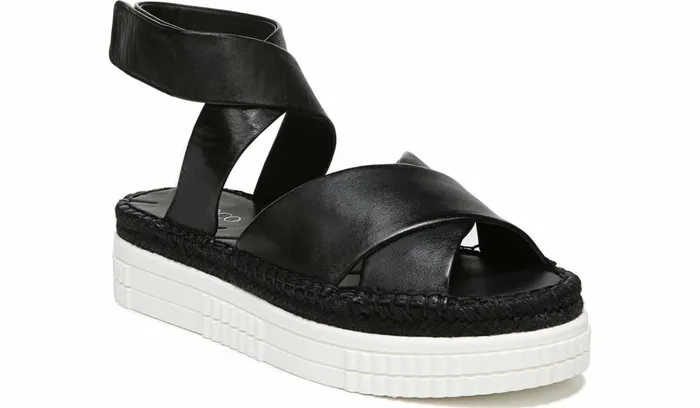 Sandals Women Franco Sarto Franco Brock Platform Sandal Black Leather