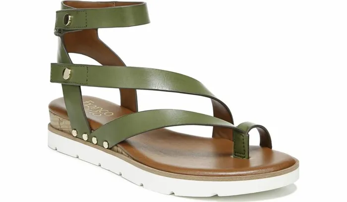 Sandals Women Franco Sarto Franco Daven Gladiator Sandal Olive Faux Leather