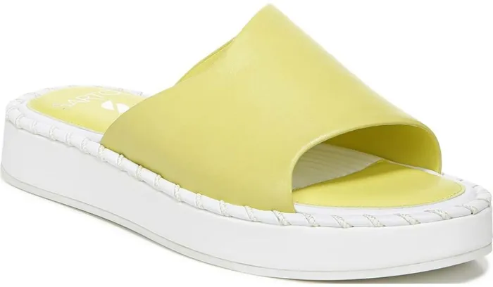 Sandals Women Franco Sarto Sarto Zoe Slide Sandal Limeade Leather
