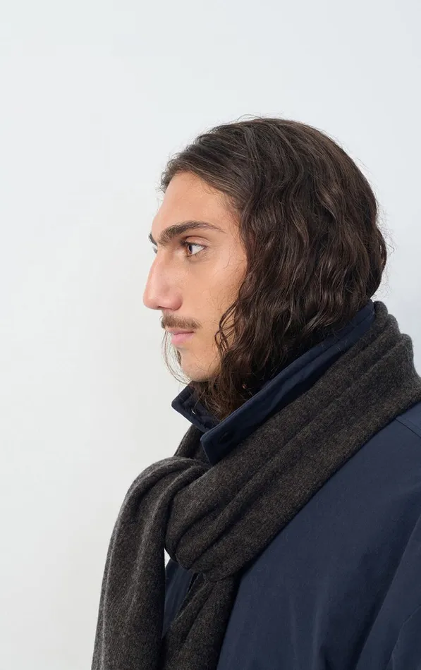 Scarf Raxow Charcoal Melange Men American Vintage Scarf Raxow Charcoal Melange Men American Vintage