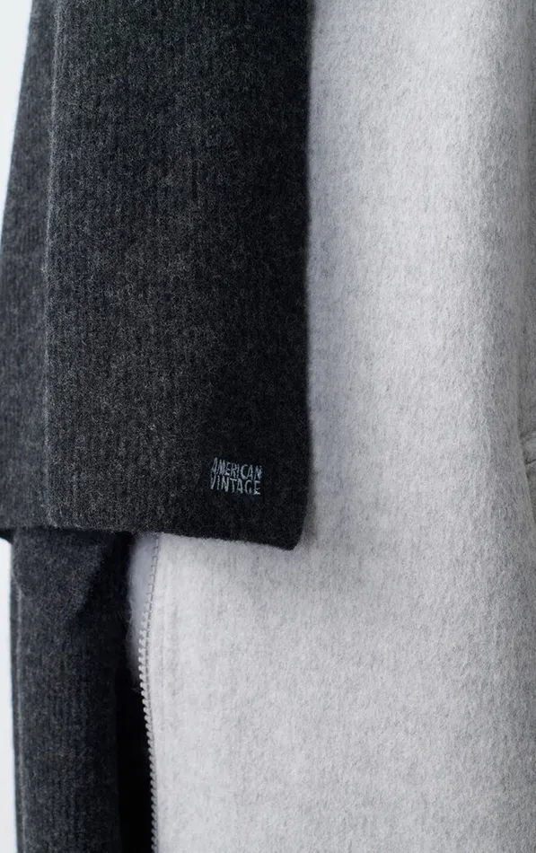 Scarf Raxow Charcoal Melange Men American Vintage Scarf Raxow Charcoal Melange Men American Vintage
