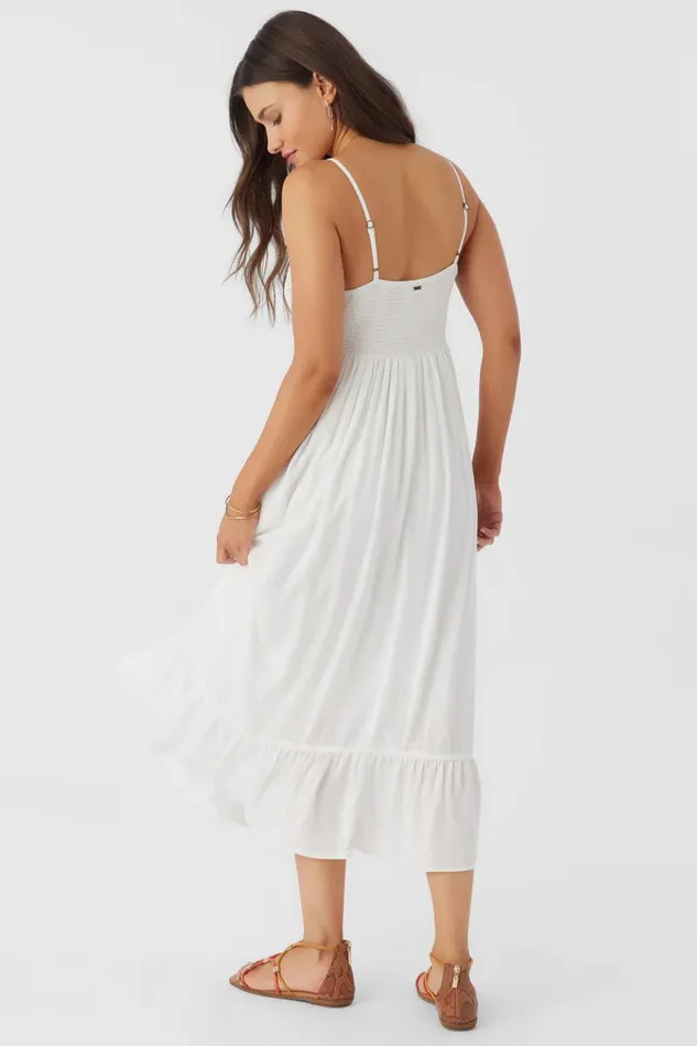 SHIBA EMBROIDERED MIDI DRESS White Women O039NEILL Clothing
