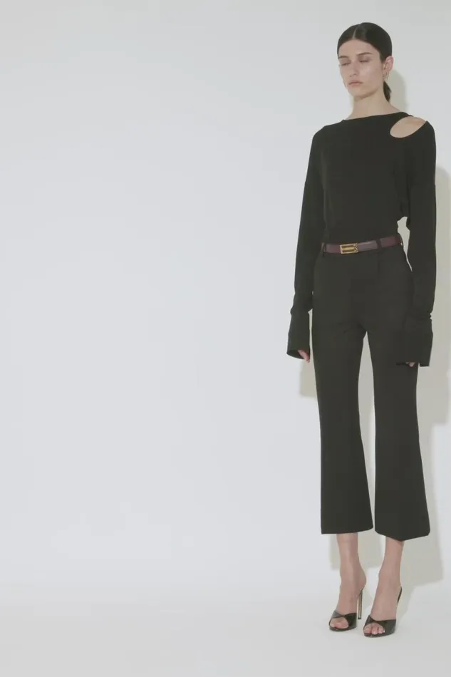 Shirts and Tops Women Victoria Beckham Twist Detail Jersey Top In Black