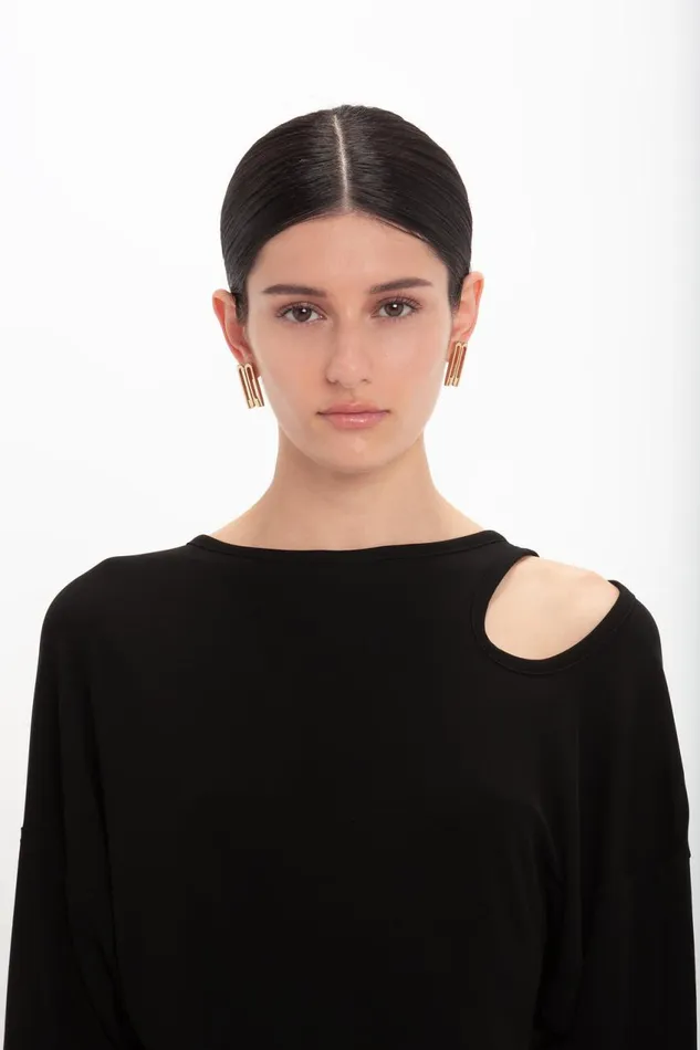 Shirts and Tops Women Victoria Beckham Twist Detail Jersey Top In Black