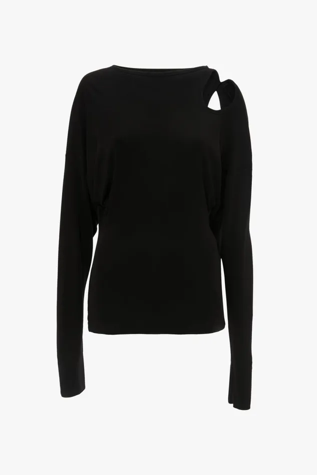 Shirts and Tops Women Victoria Beckham Twist Detail Jersey Top In Black