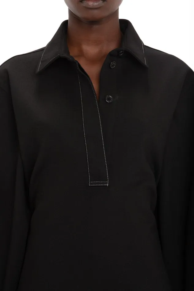 Shirts and Tops Women Victoria Beckham Waistcoat Detail Ponti Top In Black