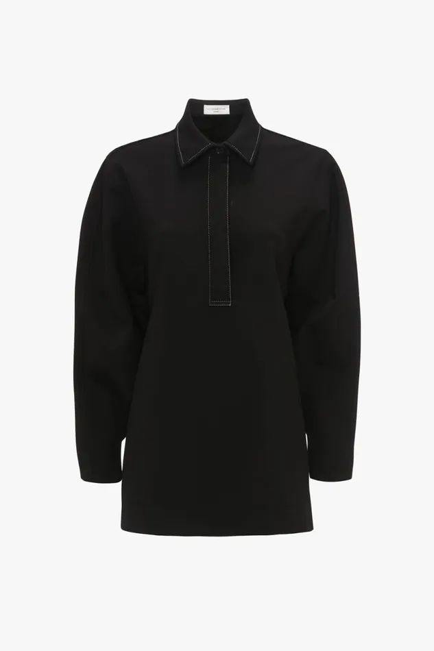 Shirts and Tops Women Victoria Beckham Waistcoat Detail Ponti Top In Black