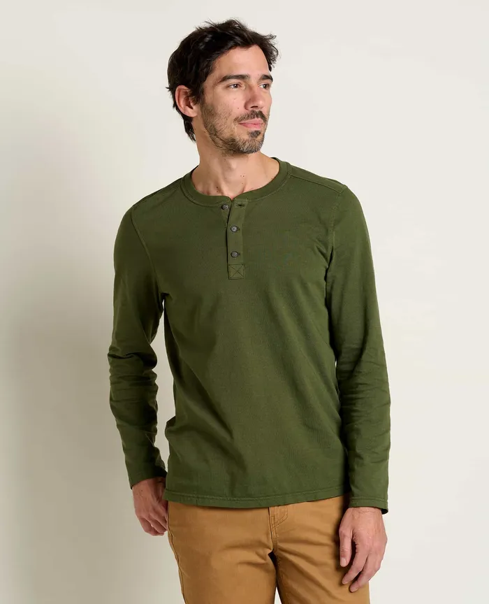 Shirts Men8217s Men8217s Primo Long Sleeve Henley Chive ToadandCo