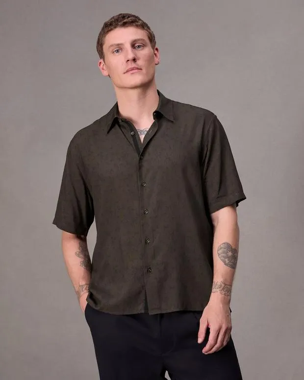Shirts Men Rag and Bone Dalton Printed Shirt Brown Floral