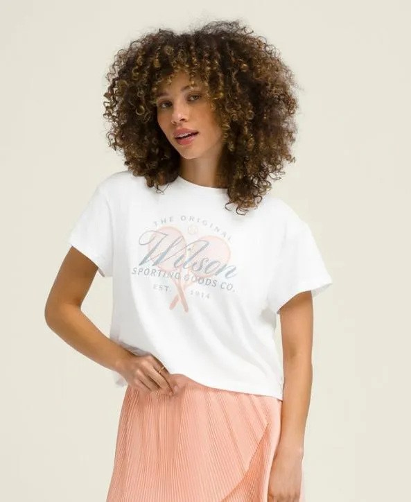 Short Sleeve Shirts Women Wilson W Harper Crop Tee Bright White