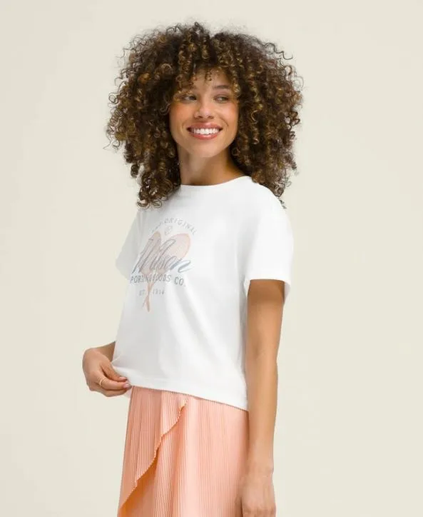 Short Sleeve Shirts Women Wilson W Harper Crop Tee Bright White
