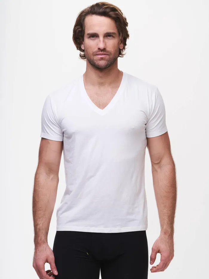 Short Sleeve TShirts Men Tasc Performance BamBare Bamboo Comfort Deep VNeck Undershirt 8211 Tasc Performance