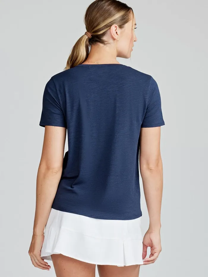 Short Sleeve TShirts Polos Women Tasc Performance All Day VNeck TShirt 8211 Notre Dame