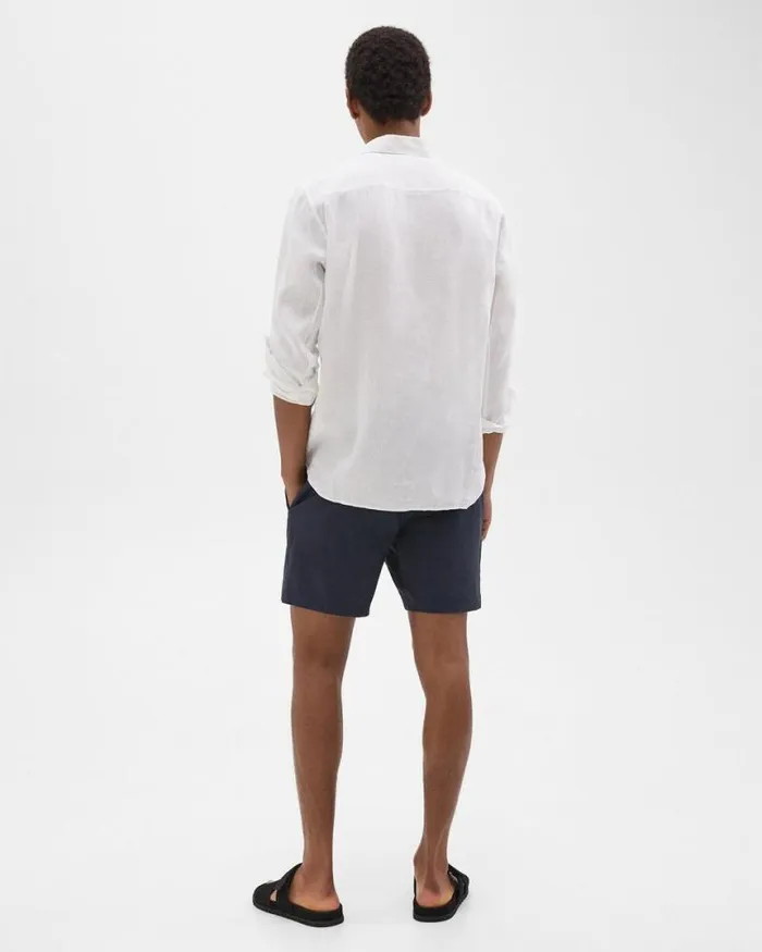 Shorts Men Theory Curtis 7034 Drawstring Short In Good Linen Space