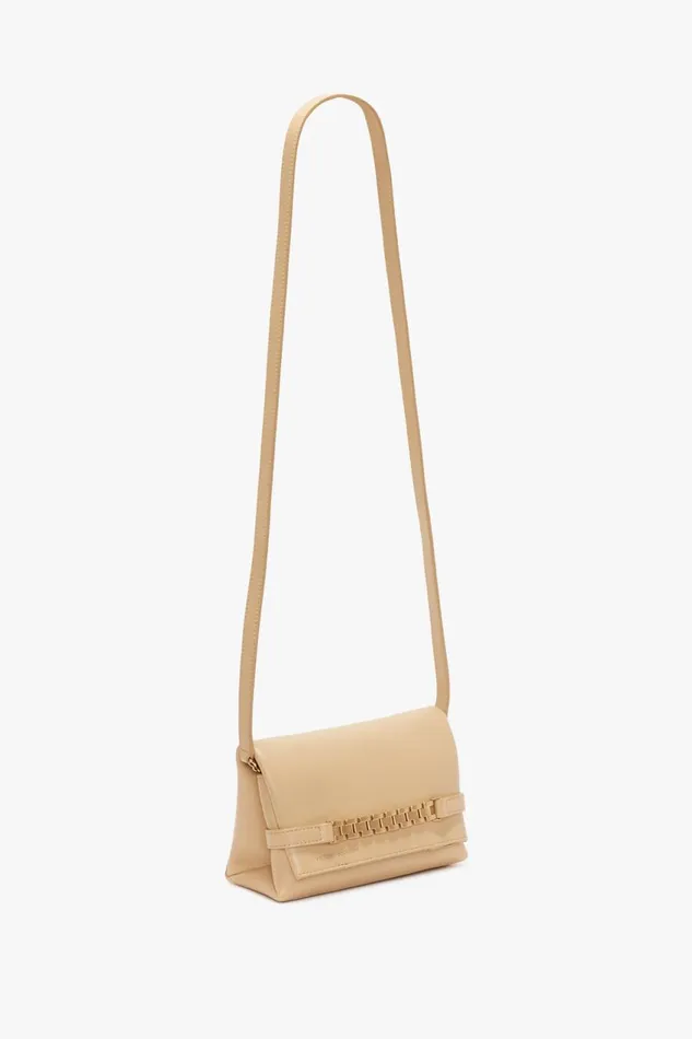 Shoulder Bags Women Victoria Beckham Mini Pouch With Long Strap In Sesame Leather