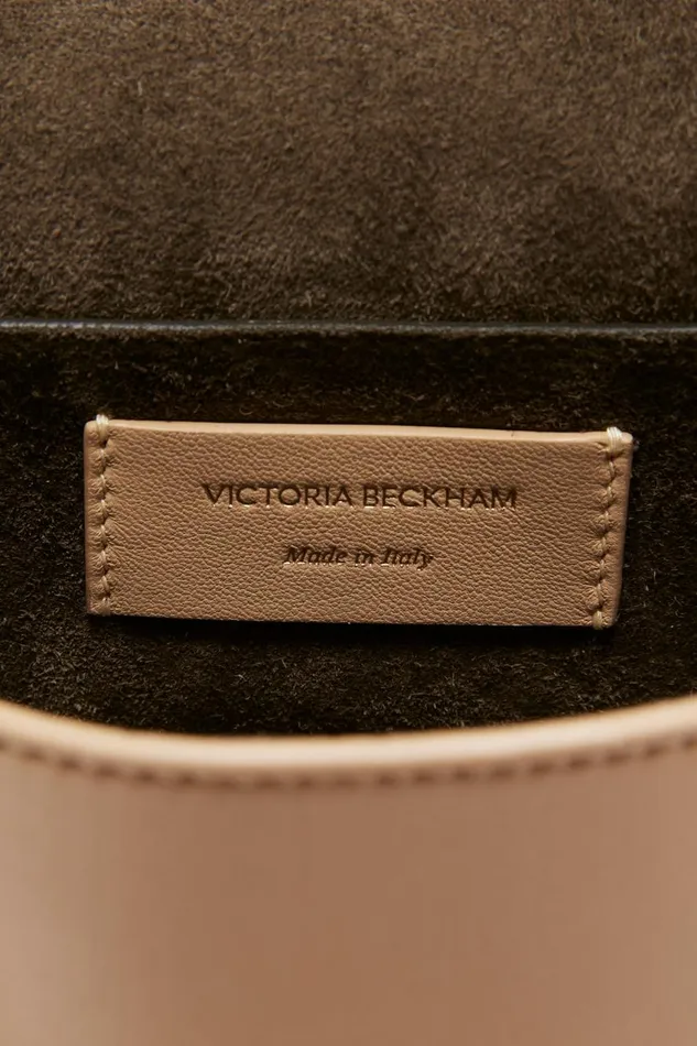 Shoulder Bags Women Victoria Beckham Mini Pouch With Long Strap In Sesame Leather
