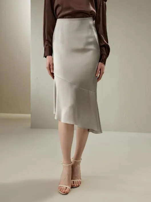 Silk Asymmetrical Fishtail Skirt Women Lilysilk Bottoms