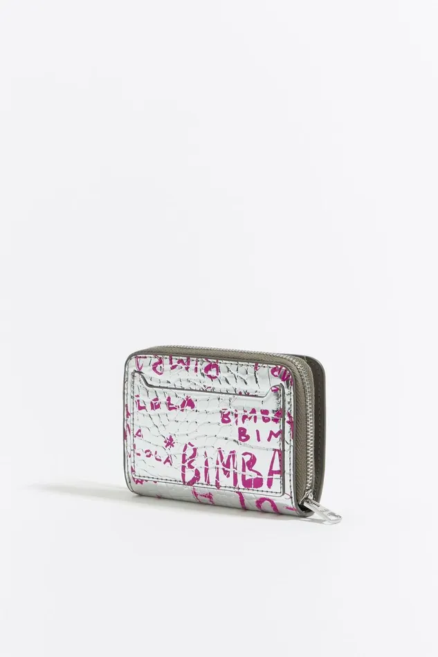 Silver Mock Croc Flap Purse Bimbaylolacom Silver Women Bimba Y Lola Wallets And Coin Purses Silver Mock Croc Flap Purse Bimbaylolacom Silver Women Bimba Y Lola Wallets And Coin Purses