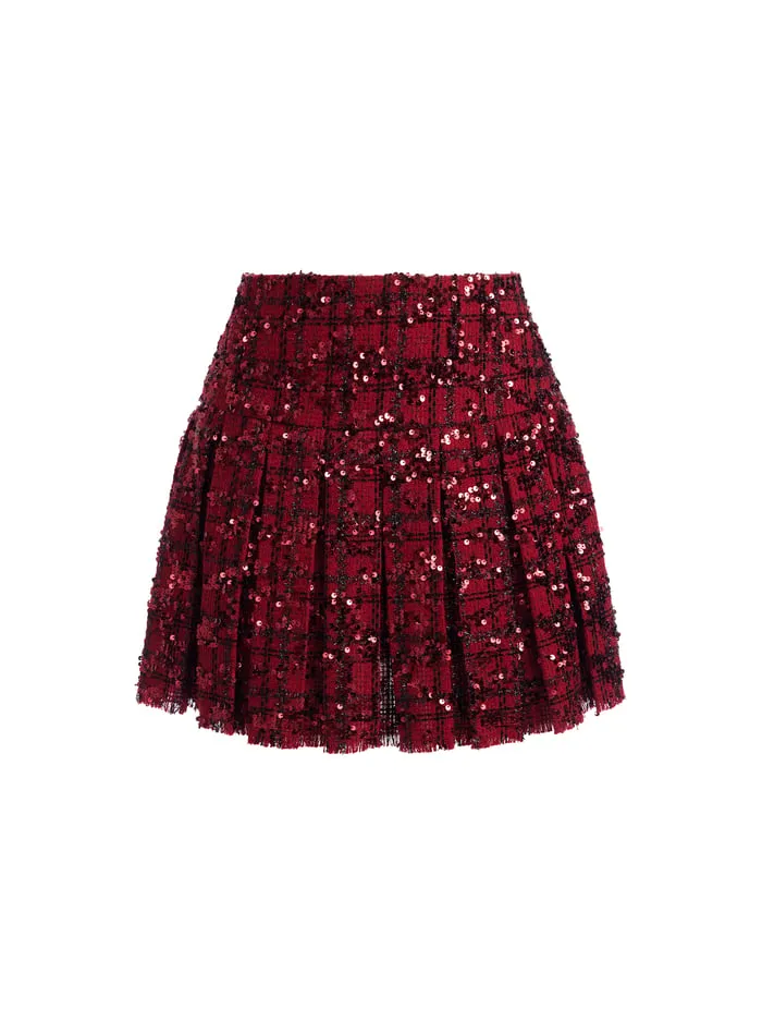 Skirts Women Alice Olivia Emilie Mini Skirt Garnet