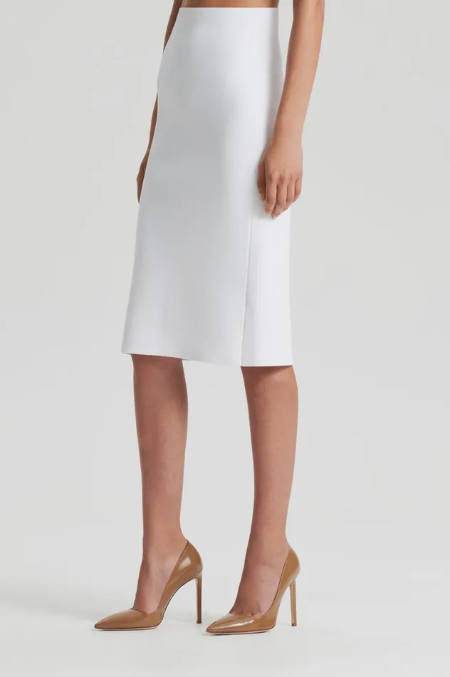 Skirts Women Scanlan Theodore CREPE KNIT PENCIL SKIRT White