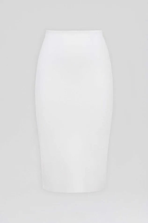 Skirts Women Scanlan Theodore CREPE KNIT PENCIL SKIRT White