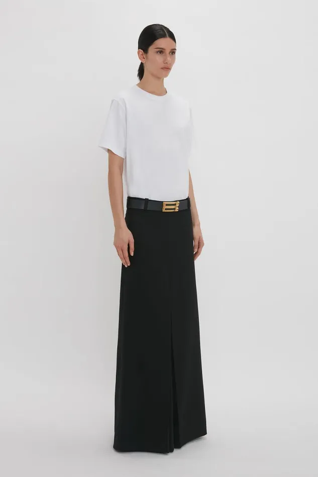 Skirts Women Victoria Beckham FloorLength Box Pleat Skirt In Black