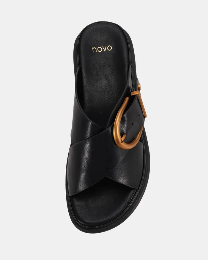Slides Women SHEIKA BLACK Sandals NOVO Shoes