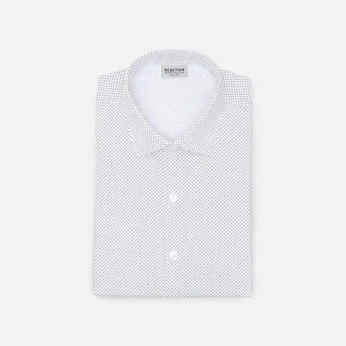 Slim Tek Fit Spread Collar Dress Shirt In Dashed Chevron Ash Men Kenneth Cole Dress Shirts