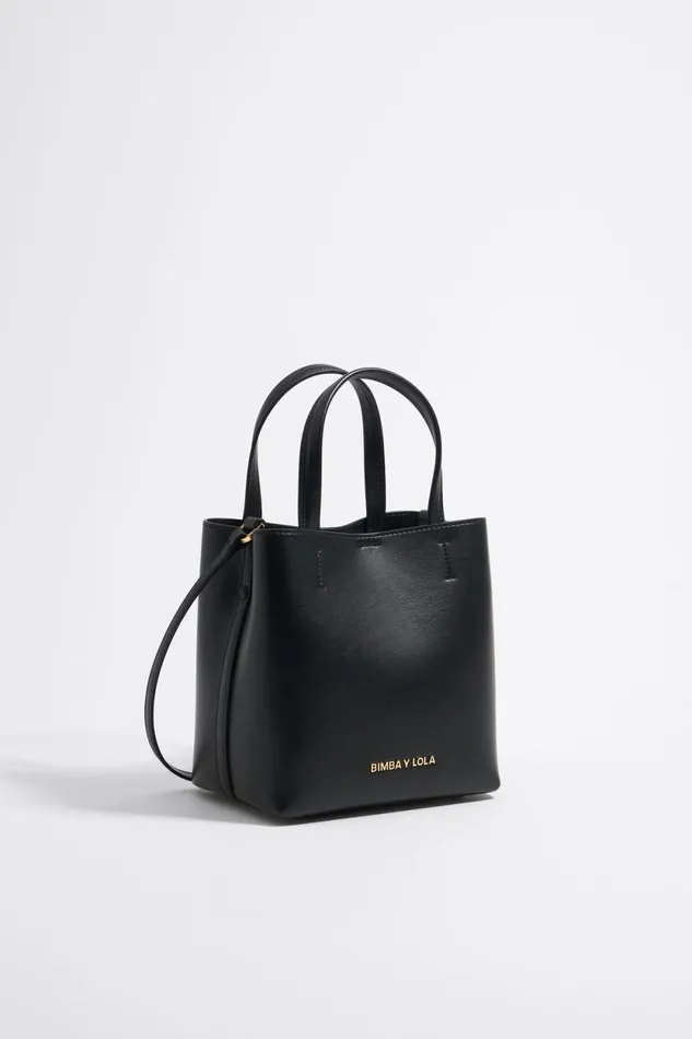 Small Black Leather Chihuahua Bag Black Women Bimba Y Lola Crossbody Bags