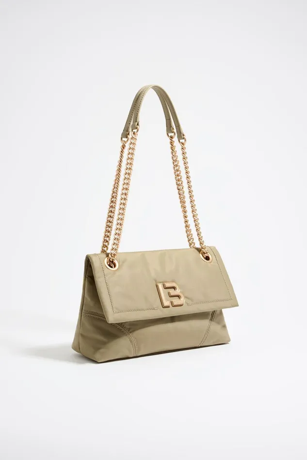 Small Light Khaki Flap Bag Light Khaki Women Bimba Y Lola Shoulder Bags