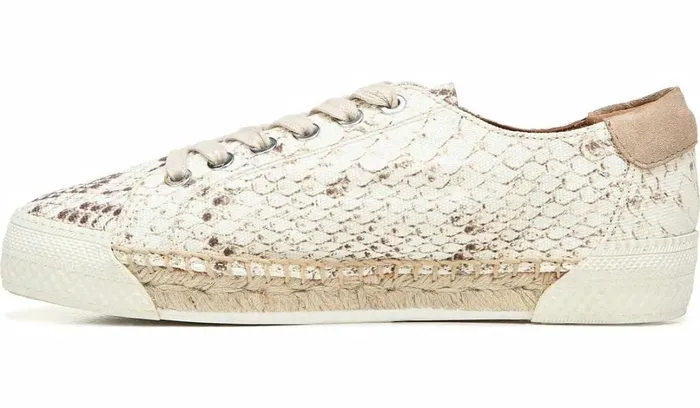 Sneakers Women Franco Sarto Franco Lessia 2 Lace Up Sneaker Natural Snake Canvas