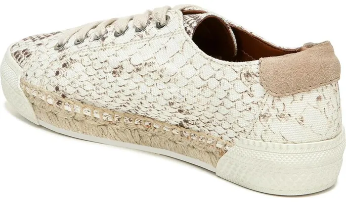 Sneakers Women Franco Sarto Franco Lessia 2 Lace Up Sneaker Natural Snake Canvas