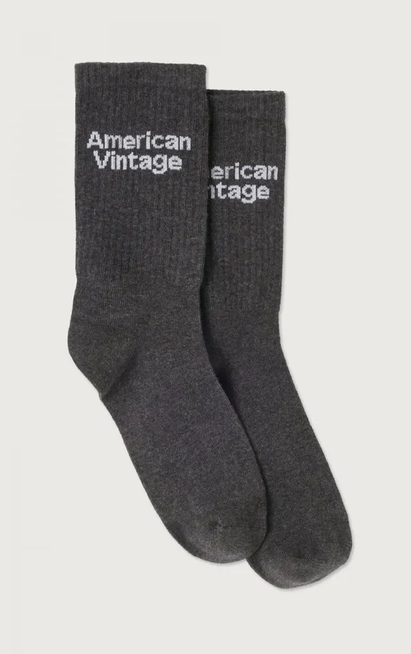 Socks Clypsun Melange Charcoal WomenMen American Vintage Loungewear Socks Clypsun Melange Charcoal WomenMen American Vintage Loungewear