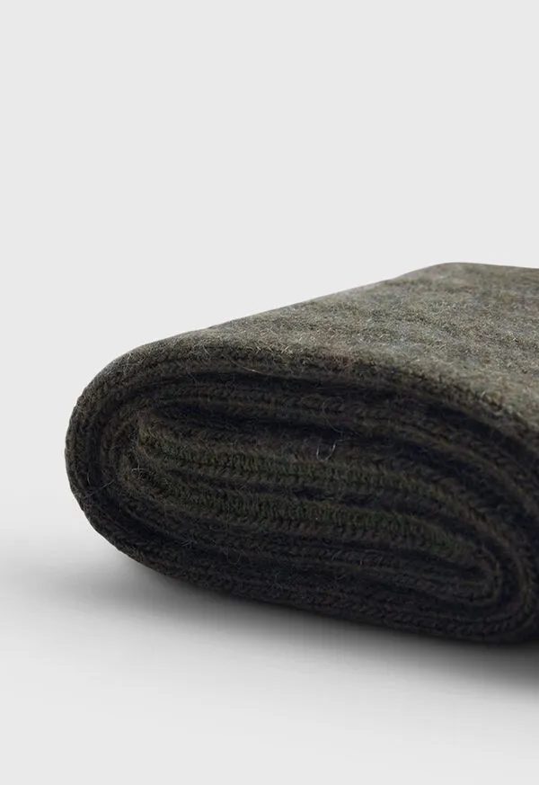 Socks Mens Paulstuart Cashmere Blend Ribbed Sock Brown Heather Socks Mens Paulstuart Cashmere Blend Ribbed Sock Brown Heather