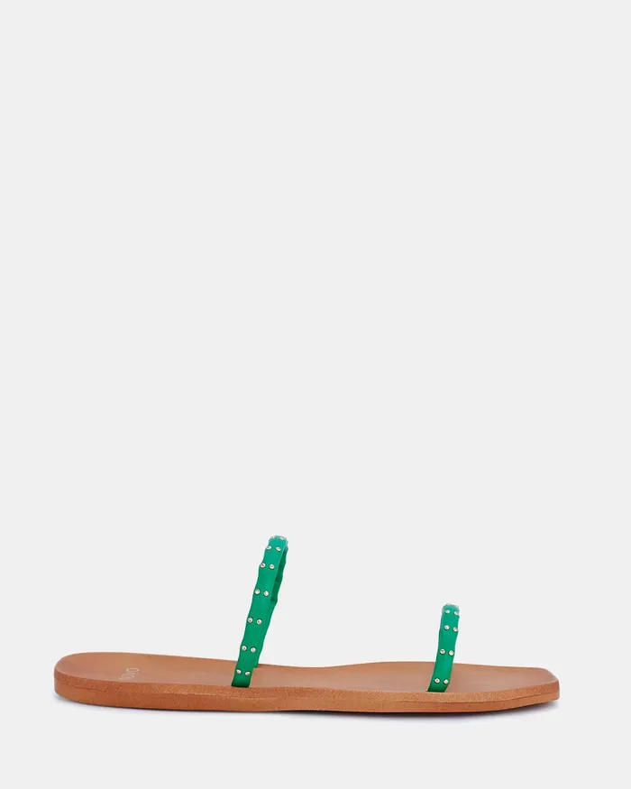 SOLAINA GREEN Sandals Women Slides NOVO Shoes
