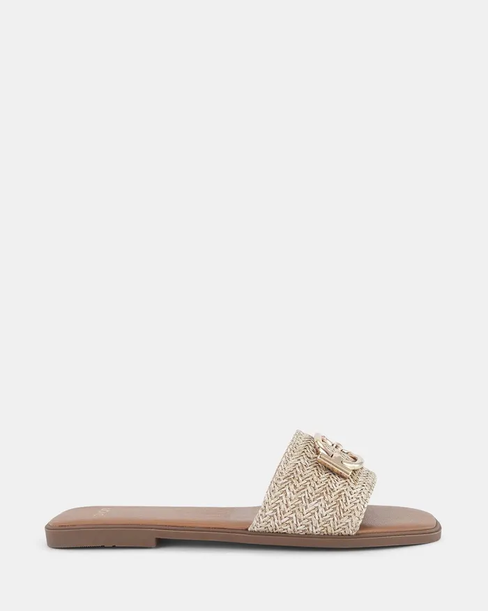 SONORA RAFFIA Flatform Slides NOVO Shoes Women