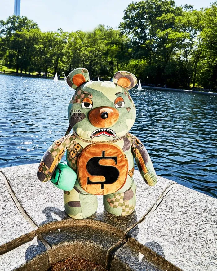SPRAYGROUND CAMOCHECK MONEYBEAR TEDDYBEAR BACKPACK Bags