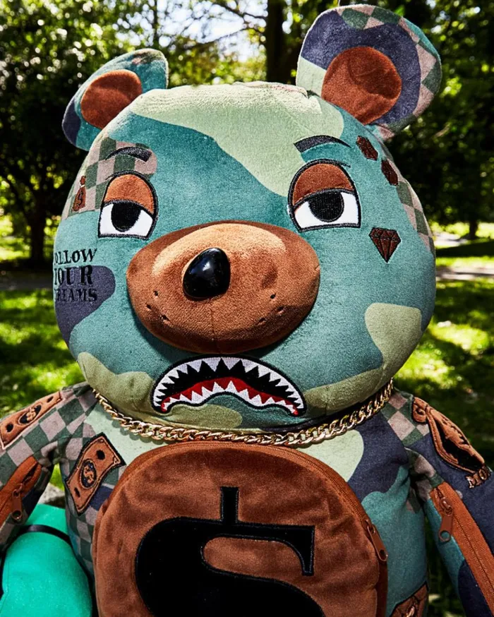 SPRAYGROUND CAMOCHECK MONEYBEAR TEDDYBEAR BACKPACK Bags